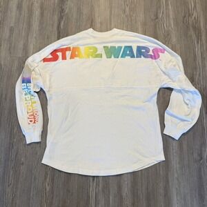 Disney Adult Large Star Wars Pride Collection Rainbow Spirit Jersey